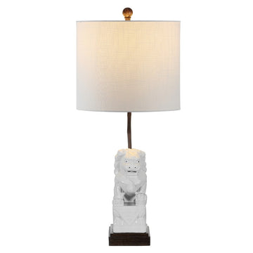 Guardian Lion 27.5" Ceramic Classic Modern LED Table Lamp - JONATHAN Y